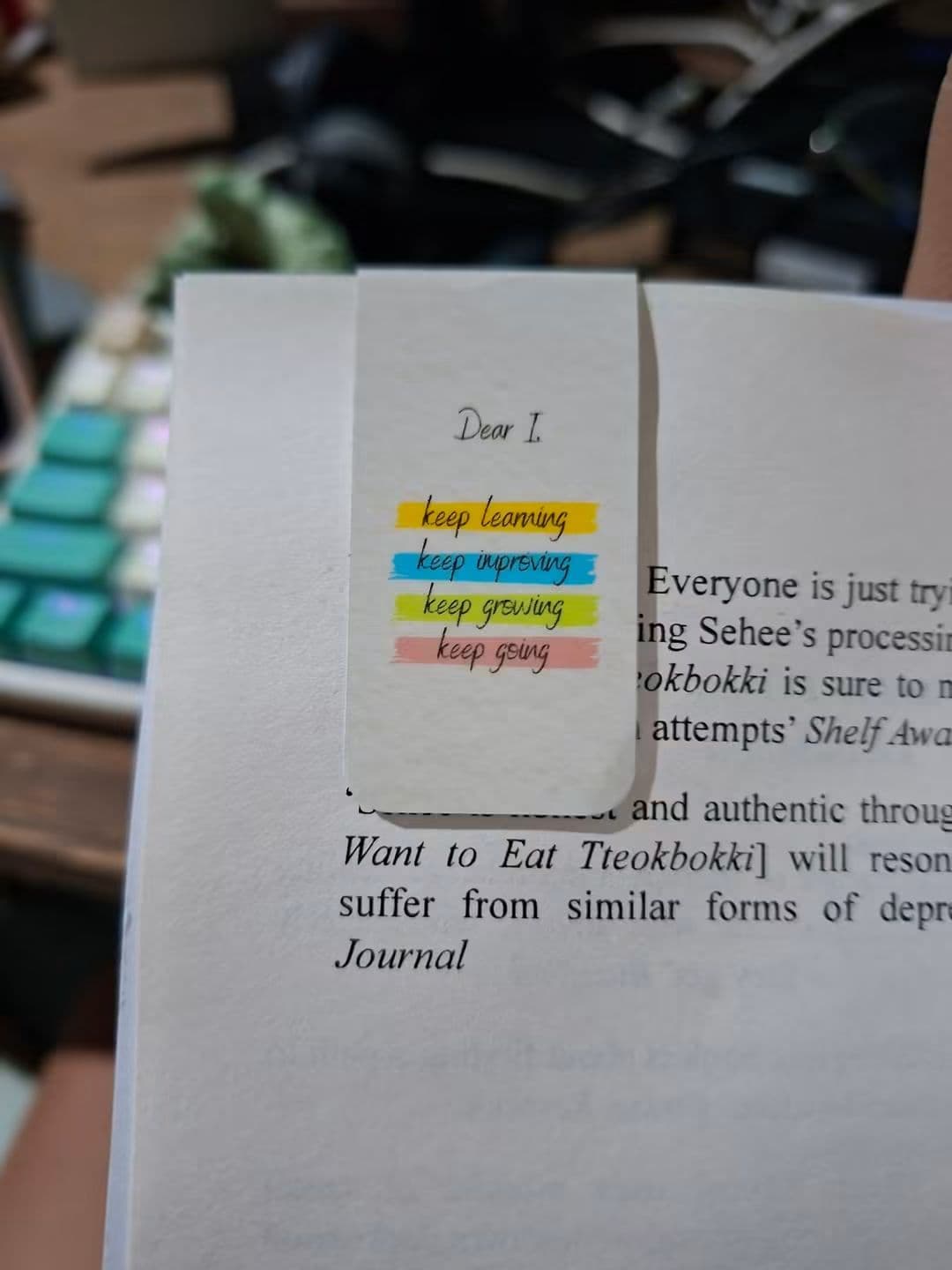 "Dear I" Magnetic Bookmark